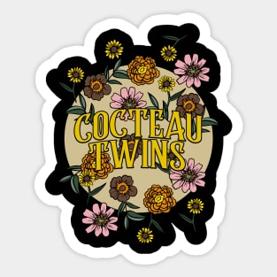 Cocteau Twins Name Personalized Flower Retro Floral 80s 90s Name Style Sticker